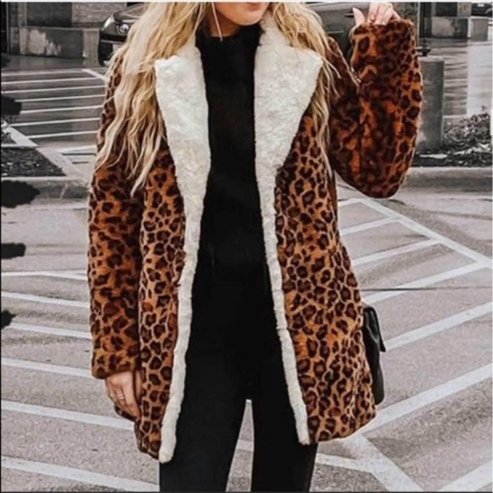10 Crosby Derek Lam Leopard Print Faux Fur Jacket